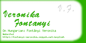 veronika fontanyi business card